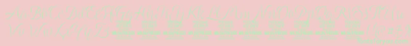 PresidelightPersonalUse-Schriftart – Grüne Schriften auf rosa Hintergrund