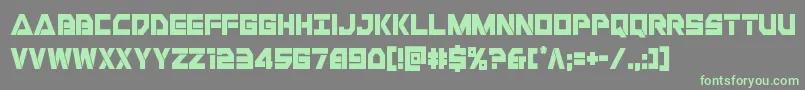 Libertyislandcond Font – Green Fonts on Gray Background