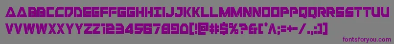 Шрифт Libertyislandcond – фиолетовые шрифты на сером фоне