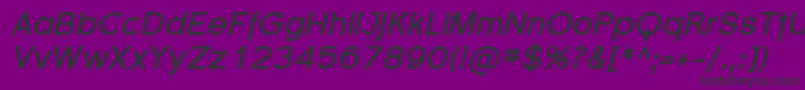 FlorencesansBoldItalic Font – Black Fonts on Purple Background
