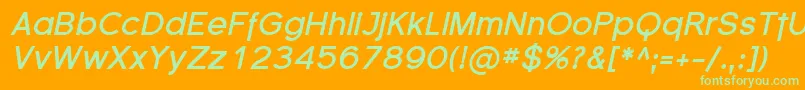 FlorencesansBoldItalic Font – Green Fonts on Orange Background