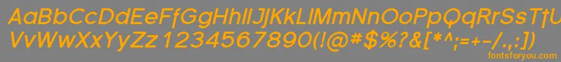FlorencesansBoldItalic Font – Orange Fonts on Gray Background