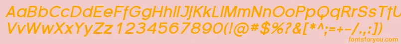 FlorencesansBoldItalic Font – Orange Fonts on Pink Background
