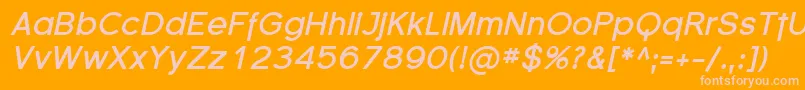 FlorencesansBoldItalic Font – Pink Fonts on Orange Background