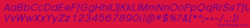 FlorencesansBoldItalic Font – Purple Fonts on Red Background