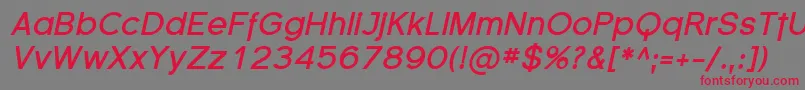 FlorencesansBoldItalic Font – Red Fonts on Gray Background