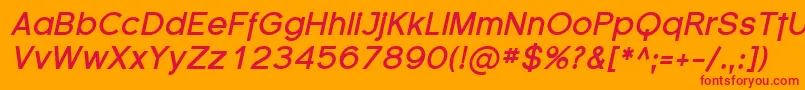 FlorencesansBoldItalic Font – Red Fonts on Orange Background