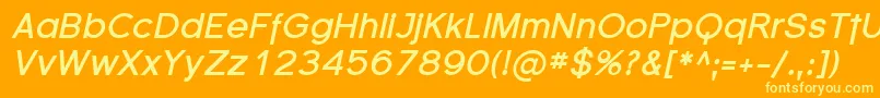 FlorencesansBoldItalic Font – Yellow Fonts on Orange Background