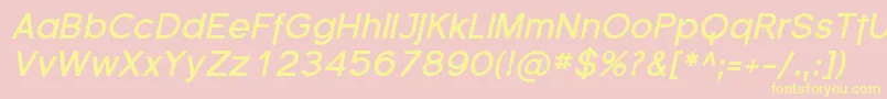 FlorencesansBoldItalic Font – Yellow Fonts on Pink Background