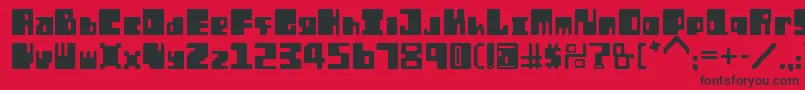 OrtRe Font – Black Fonts on Red Background