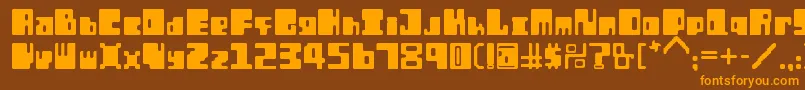 OrtRe Font – Orange Fonts on Brown Background