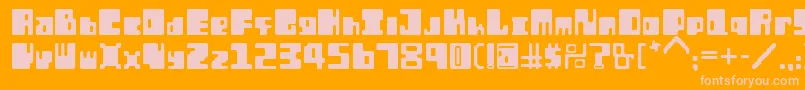 OrtRe Font – Pink Fonts on Orange Background