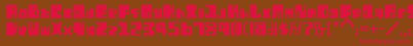 OrtRe Font – Red Fonts on Brown Background