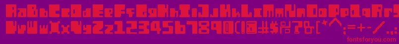 OrtRe Font – Red Fonts on Purple Background