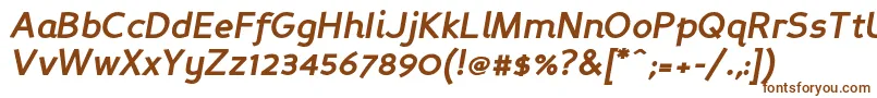 PerspectiveSansBoldItalic Font – Brown Fonts on White Background