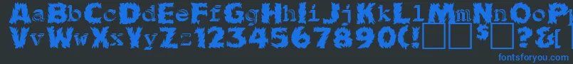 FireballMedium Font – Blue Fonts on Black Background