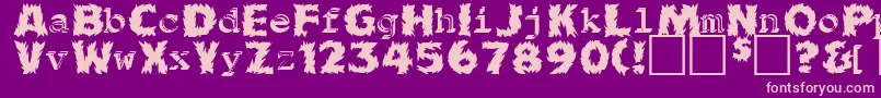 FireballMedium Font – Pink Fonts on Purple Background