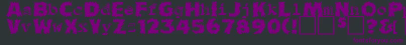 Czcionka FireballMedium – fioletowe czcionki na czarnym tle