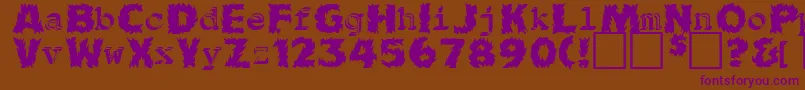 FireballMedium Font – Purple Fonts on Brown Background
