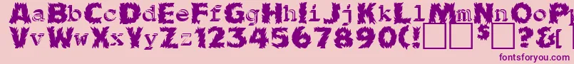 FireballMedium-Schriftart – Violette Schriften auf rosa Hintergrund