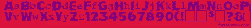 FireballMedium-fontti – violetit fontit punaisella taustalla