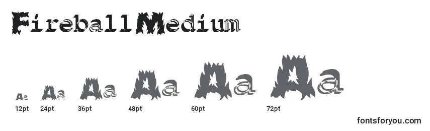 FireballMedium Font Sizes