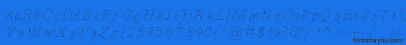Шрифт Bdcalais – чёрные шрифты на синем фоне
