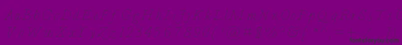 Czcionka Bdcalais – czarne czcionki na fioletowym tle