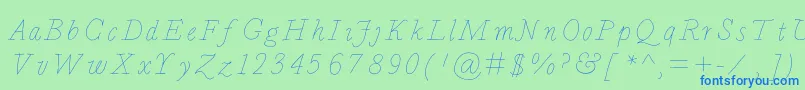Bdcalais Font – Blue Fonts on Green Background