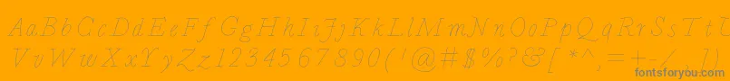 Bdcalais Font – Gray Fonts on Orange Background