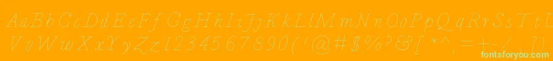 Шрифт Bdcalais – зелёные шрифты на оранжевом фоне