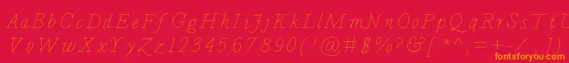 Bdcalais Font – Orange Fonts on Red Background