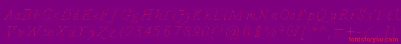 Bdcalais Font – Red Fonts on Purple Background