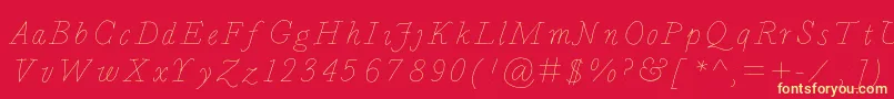 Bdcalais Font – Yellow Fonts on Red Background