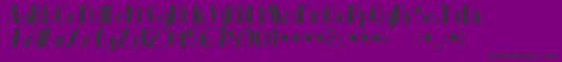 Czcionka Deco Card – czarne czcionki na fioletowym tle