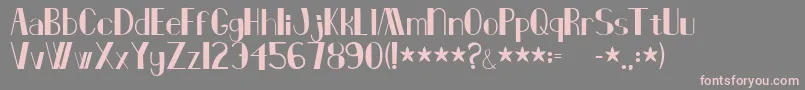 Шрифт Deco Card – розовые шрифты на сером фоне