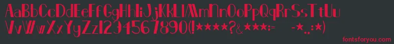 フォントDeco Card – 黒い背景に赤い文字
