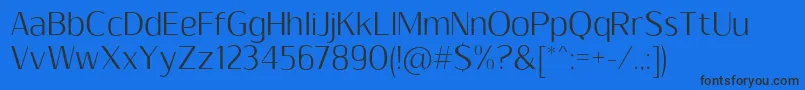 SumptuousLight Font – Black Fonts on Blue Background