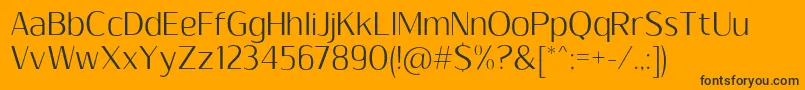 SumptuousLight Font – Black Fonts on Orange Background