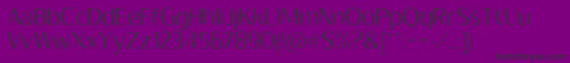 フォントSumptuousLight – 紫の背景に黒い文字