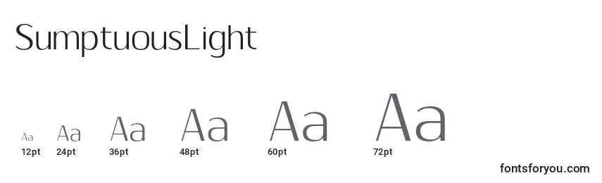 SumptuousLight Font Sizes