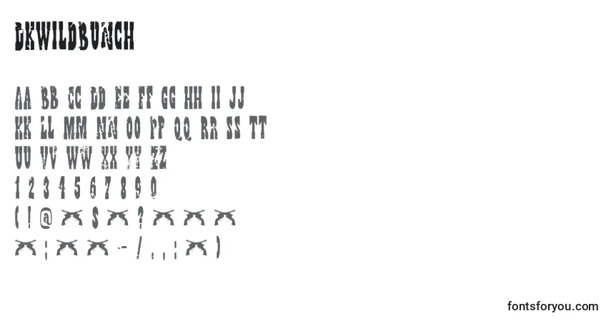Czcionka DkWildBunch – alfabet, cyfry, specjalne znaki