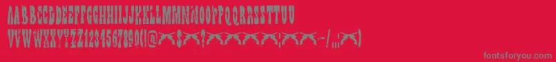 DkWildBunch Font – Gray Fonts on Red Background