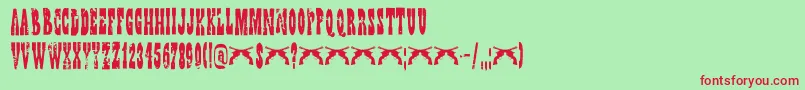 DkWildBunch Font – Red Fonts on Green Background