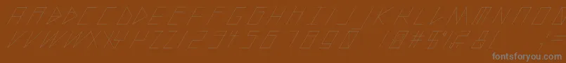 Шрифт SlantedItalicShiftThin – серые шрифты на коричневом фоне