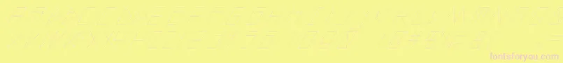 SlantedItalicShiftThin Font – Pink Fonts on Yellow Background