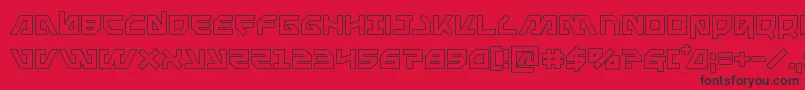 Metalstormout Font – Black Fonts on Red Background