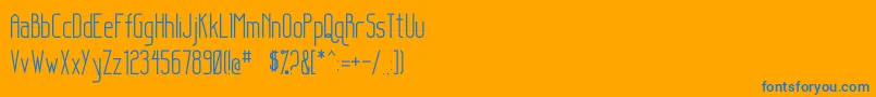 Sanity Font – Blue Fonts on Orange Background