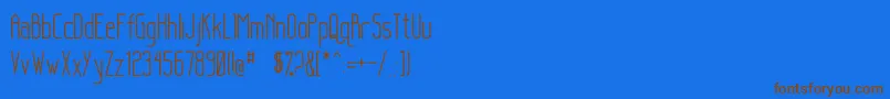 Sanity Font – Brown Fonts on Blue Background