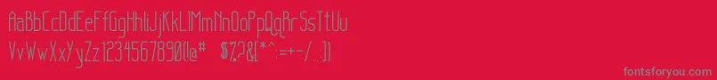 Sanity Font – Gray Fonts on Red Background